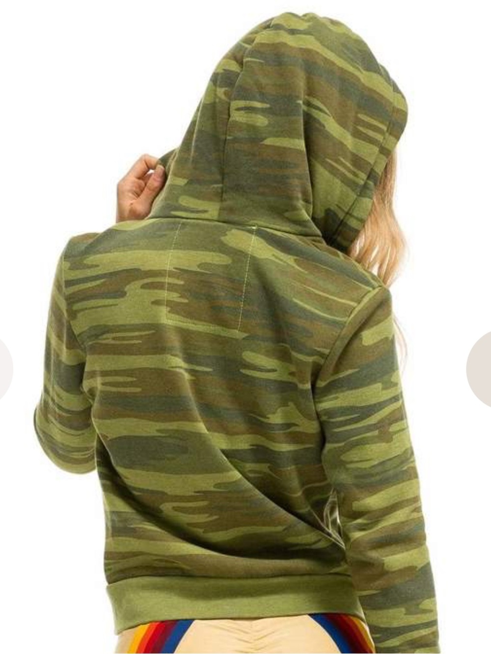 AVIATOR NATION 5 STRIPE HOODIE - CAMO. Women’s Medium - Picture 3 of 10